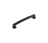Hickory Hardware Paquete de 1 tirador de gabinete de cocina de núcleo sólido, manijas de gabinete de lujo, accesorios para puertas y cajones de cómoda, centro de agujero de 5-1/16 pulgadas, negro mate