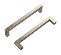 Hickory Hardware Tiradores de gabinete de cocina de núcleo sólido, manijas de gabinete de lujo, herrajes para puertas y cajones de cómoda, centro de agujero de 5-1/16 pulgadas, acero inoxidable,