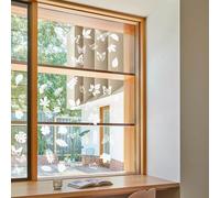 HICOHAND Adhesivos de ventana de hojas de mariposa blancas, 52 unidades, calcomanías extraíbles para azulejos de espejo de vidrio, calcomanías reutilizables para decoración de fiestas, tiendas, hogar
