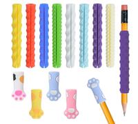 HICOHAND Juego de 12 empuñaduras de silicona para lápices, ayuda ergonómica para escritura para niños y adultos, herramienta sensorial para escribir a mano, TDAH, enfoque, alivio de la ansiedad