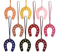 HICOHAND Llavero Herradura, 9 piezas colgantes vintage de vaquero occidental de cuero, colgantes decorativos para colgar para bolso, cartera, bolso de mano