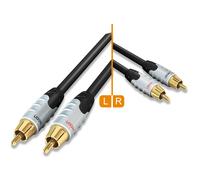 Hicon Ambience HIA-C2C2-0150 - Cable RCA (1,5 m, apantallamiento triangular, 150 cm)