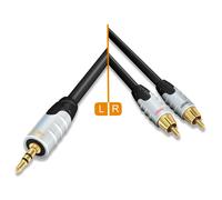 HICON Ambience 3,5mm Clavija Cable Adaptador Rca 5m Estéreo HIA-C2J3-0500
