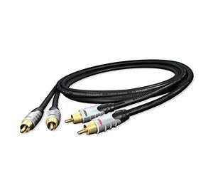 HICON Ambience HIA-C2C2-0500 - Cable Audio Estéreo RCA (5 m, apantallamiento triple, clase 6, 99,9999%
