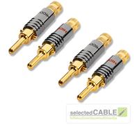 HICON Conector Banana Ø de Cable Hasta 7mm Con Pressspange 4er Kit HI-BM08 Blk