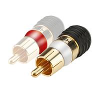 HICON Enchufe Rca 1 Pieza Blanco O Rojo Rca Dorado Lötfreie Montaje HI-CM-SM