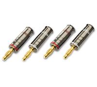 HICON HI-BM04 Bananas 4,2mm HQ Dorado Enchufe Enroscable 4 Unidades
