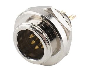 Hicon HI-XMEM5-HD - Enchufe empotrable (5 pines, IP67, rosca macho)