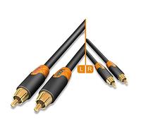 HICON HIE-C2C2-0075 - Cable RCA (75 cm, apantallamiento de 2 vías, 0,75 m)