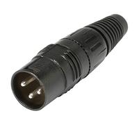 HICON XLR 3 polos DMX Terminator 120 ohmios terminal macho conector recto Número de polos: 3 negro - HI-X3MT