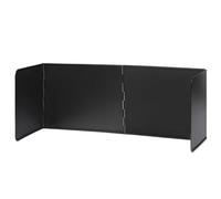 hicoosee Protector contra Salpicaduras, Protector Salpicaduras Pared Antisalpicaduras Cocina Plegable 3 Caras Escudo Pantalla Antiadherente de Tres Lados, Negro-M