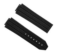 HiCycle2 24 mm Reloj Correa de goma Reemplazo para Hublot H Big Bang 44-45mm (negro)