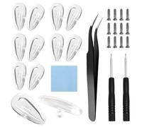 HiCycle2 6 pares de almohadillas de nariz de repuesto para gafas de sol Oakley y Tom Ford con tornillos y destornilladores, 14 x 7,5 mm (6 pares)