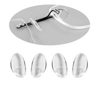 HiCycle2 Almohadillas de nariz de repuesto para gafas Silhouette sin marco, gafas y marcos de gafas, silicona suave, piezas de gafas de empuje en la pieza de nariz, kit de reparación transparente