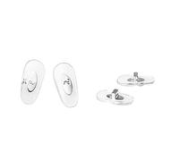 HiCycle2 Almohadillas para la nariz de repuesto para gafas de sol ray ban RB6335, kits de reparación de gafas de nariz, almohadillas de silicona para colocar, 16 mm, plata, 3 Count (Pack of 1)
