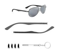 HiCycle2 Brazos de repuesto para lentes de sol RB8313 Sungalsses Temple Arms de fibra de carbono 8313M kit de reparación de lentes (gris)