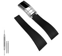 HiCycle2 Correa de goma de silicona de 20 mm de repuesto para Rolex Datejust Daytona Submariner Gmt Ghost Yachtmaster con hebilla de inserción