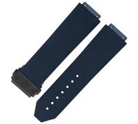 HiCycle2 Correa de reloj de repuesto para Hublot Big Bang Luna Rossa banda de goma 25 x 19 mm (azul y negro)