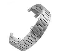 HiCycle2 Correa de reloj de repuesto para reloj Pasha de Cartier W31077U2 W31074M7 de acero inoxidable cepillado, 22m, Acero inoxidable, No es una piedra preciosa