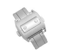 HiCycle2 Correa de repuesto con hebilla para Cartier Santos 100Xl Chrono, cuero plateado, acero inoxidable, 21 mm