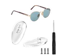 HiCycle2 Gafas de sol almohadillas de nariz Reemplazo para Prada Kits de reparación de gafas almohadillas de nariz de silicona (plata, 16 mm)