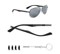 HiCycle2 Gafas de sol Brazos Templos Reemplazo para Ray Ban RB8313 Sungalsses Temple Brazos Fibra de Carbono 8313M, Balck