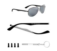 HiCycle2 Gafas de sol Brazos Templos Reemplazo para Ray Ban RB8313 Sungalsses Temple Brazos Fibra de Carbono 8313M, Balck