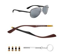 HiCycle2 Gafas de sol Brazos Templos Reemplazo para Ray Ban RB8313 Sungalsses Temple Brazos Fibra de Carbono 8313M, Balck