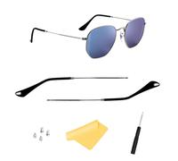 HiCycle2 Gafas de sol templo brazos reemplazo para gafas de sol Ray-Ban RB3548N RB3447 RB3547N RB3647N, Titanio y negro