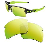 HiCycle2 Lentes de repuesto polarizadas de espejo para gafas de sol Oakley Flak 2.0 XL, múltiples opciones, Gold