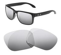 HiCycle2 Lentes de repuesto polarizadas para gafas de sol Oakley Holbrook XL OO9417 de 59 mm, múltiples opciones, Silver, nothing