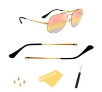 HiCycle2 Lentes de sol de repuesto para lentes de sol Ray-Ban RB3689 RB3449 RB1969 RB1972 RB1971 RB3648M RB3648 RB3597 RB3764 RB3697 RB3561 Sungalsses Eyeglasse 4 piezas de tela de tornillos (dorado y