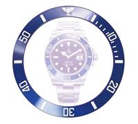 HiCycle2 Reemplazo de inserción de bisel de cerámica para bisel de reloj Rolex Submariner 116610 116613 116618 114060, azul, 38mm x 30.5mm