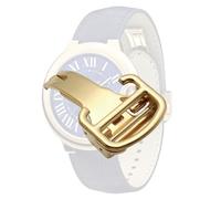 HiCycle2 Wtach - Hebilla de piel y goma para correa de piel, 18mm, Acero inoxidable, No es una piedra preciosa