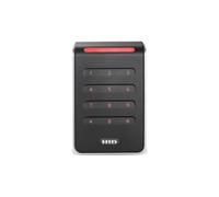 HID 40KNKS-02 Signo 40K - Lector de teclado de tarjeta inteligente sin contacto para montaje en pared, perfil de 13,56 mHz, OSDP/Wiegand, coleta, listo para móvil, negro con borde plateado (sustituye