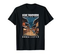 Hida Takayama Alpine Town Japón Kanji Personaje Souvenir Camiseta