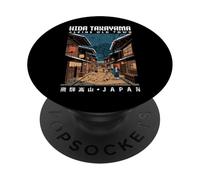 Hida Takayama Alpine Town Japón Kanji Personaje Souvenir PopSockets PopGrip Adhesivo