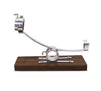 Hidalgo Soporte Jamonero Basculante con Cabezal Giratorio 3 Claveles - Base de Madera - Herrajes de Metal