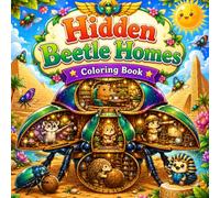 Hidden Beetle Homes Coloring Book with Cozy Insect Mansions, Cute Animal Friends, Ancient Desert Adventures, and Whimsical Fantasy Rooms
