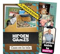 Hidden Games Escena del Crimen: Caos en la Isla, crimenes imperfectos, Exit Juego de Mesa de Misterio y Detectives cooperativo, 1-6 Jugadores, a Partir de 14 años, en español.