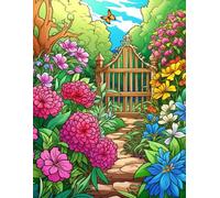 Hidden Garden Worlds: 500 Coloring Pages to Bring to Life kids or adults.: Garden coloring therapy for everyday calm.