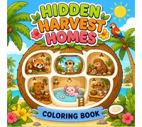 Hidden Harvest Homes Coloring Book with Cozy Tropical Cottages, Cute Animal Friends, Coconut Houses, and Island Fantasy Adventures