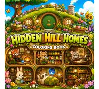 Hidden Hill Homes Coloring Book with Cozy Underground Cottages, Cute Woodland Animals, Flower Gardens, and Peaceful Fantasy Rooms