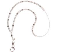 Hidden Hollow Beads Pearl & Rhinestone - Cordón de moda con cuentas para mujer, 34 pulgadas, soporte para tarjetas de identificación de profesor, llaves, teléfono de crucero (no se rompe, más fuerte)