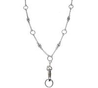 Hidden hueca cuentas formas Fashion cordón collar, la cadena de mujer Super fuerte cinta para ID Badge Holder y llaves, 34 cm de largo