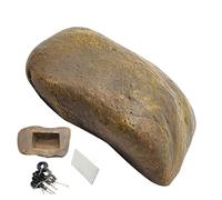 Hidden Rock - Caja de llaves de resina, estilo piedra real, impermeable, a prueba de polvo, adorno de jardín al aire libre, contenedor seguro para guardar llaves, caja de almacenamiento segura para