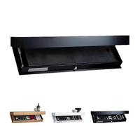 Hidden Shelf Safe, Magicflap Wall Shelf with Hidden Secret Compartment, Hidden Compartments for Living Rooms or Office (Black)