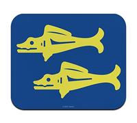 Hidden Temple Blue Barracudas - Alfombrilla de ratón fina de perfil bajo