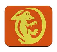 Hidden Temple Orange Iguanas - Alfombrilla de ratón fina de perfil bajo