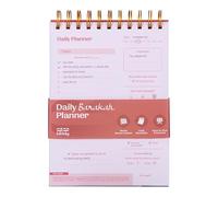 Hiddy Agenda diaria Barakah - Agenda diaria A5 inspirada en la fe, sin fecha, organizador de tapa dura de 120 páginas para claridad, gratitud y productividad (rosa, azul, marrón) (rosa)